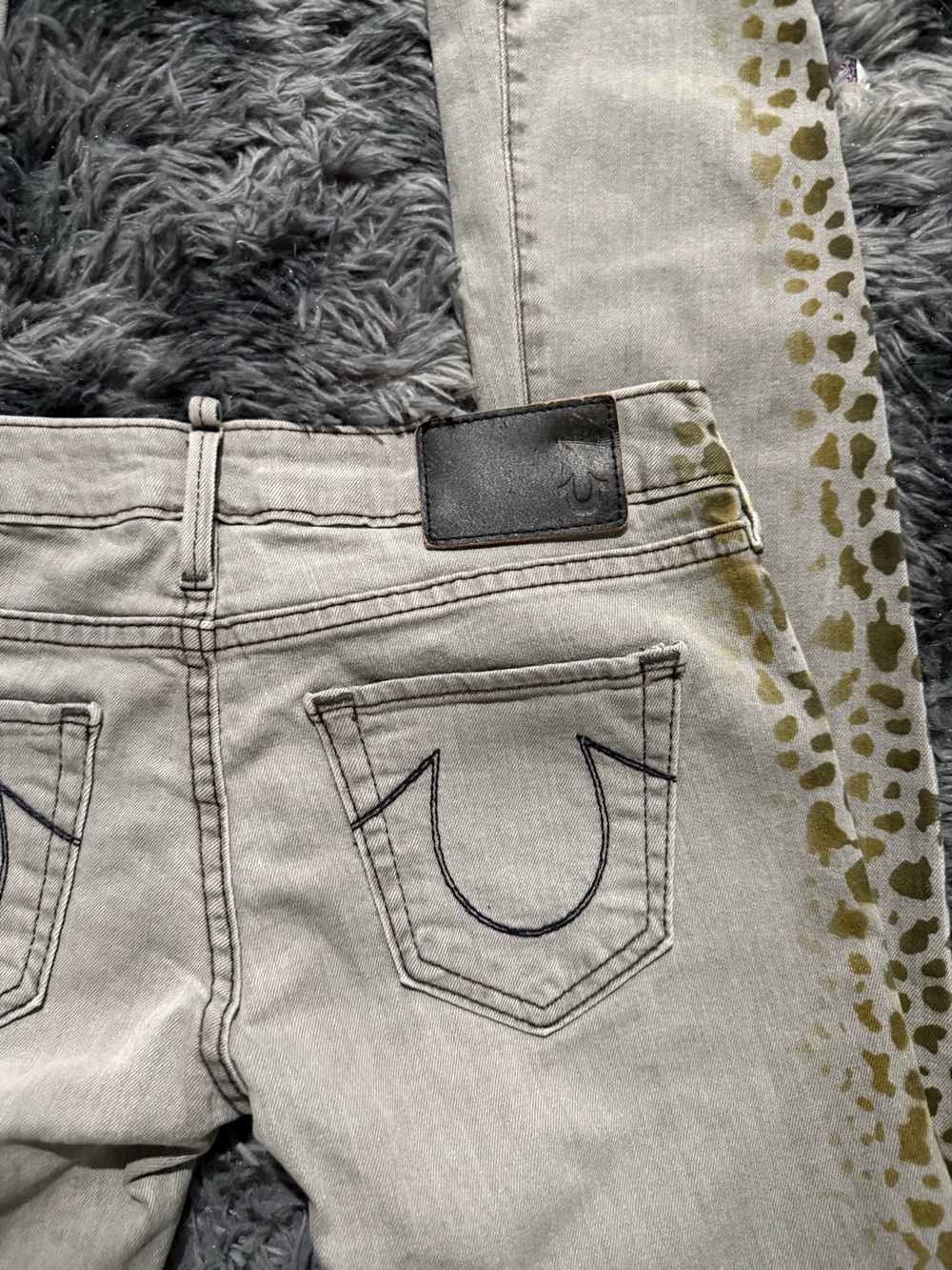 True Religion Jude Skinny Sand Drifter Leopard Jean's Women's - Picture 6 of 8